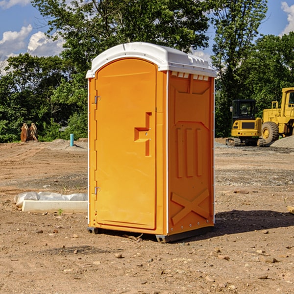 can i customize the exterior of the porta potties with my event logo or branding in Stamps